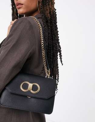 mango black croc bag