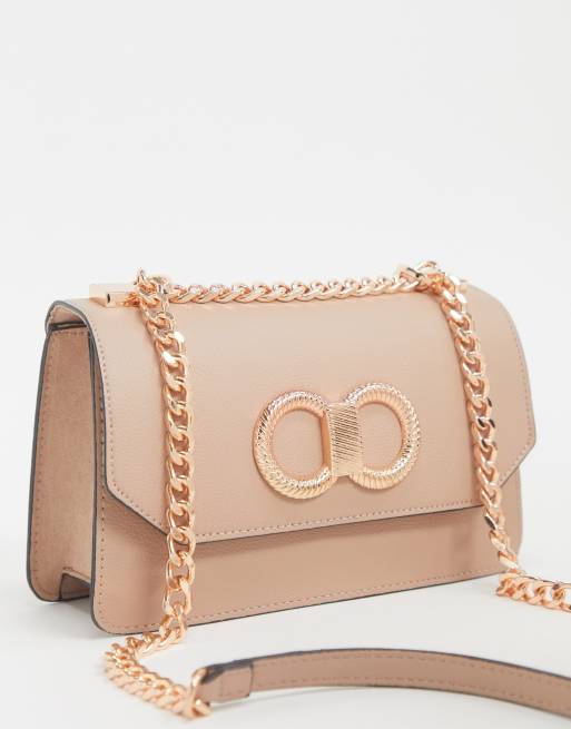 ALDO Adiari gold hardware chain crossbody bag in tan ASOS