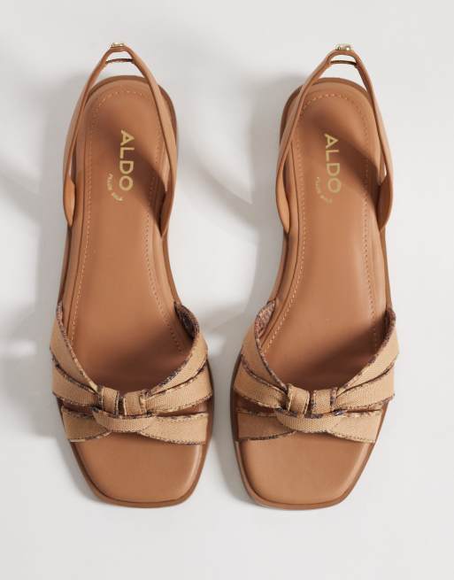 Aldo – Adwiedan – Flache Sandalen in Braun, 2 von 4