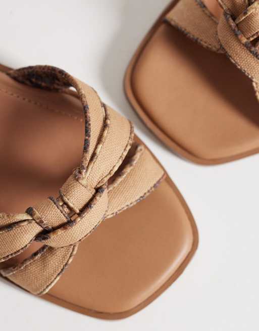 ALDO Adwiedan flat sandals in brown, 3 of 4