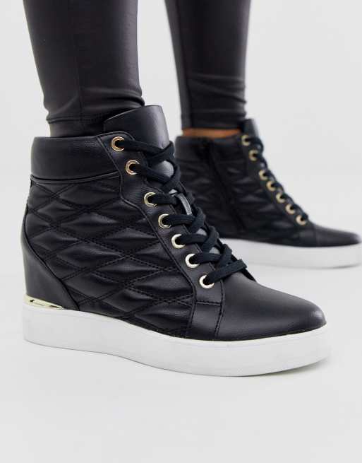 ALDO Afiravia Sneakers met sleehak in zwart