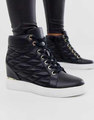 aldo white wedge sneakers