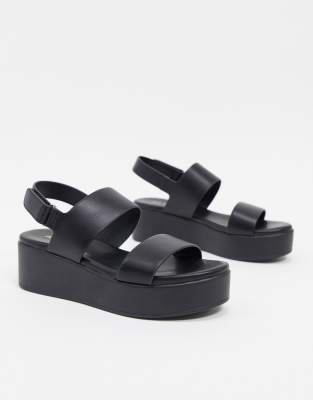 sandales plateforme noir