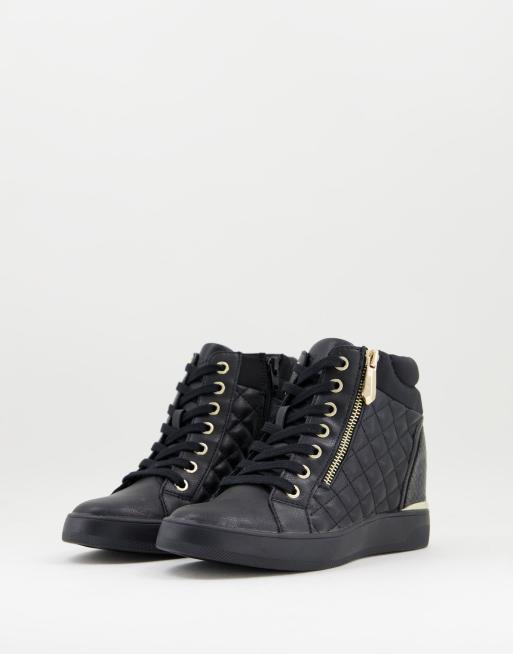 Aldo wedge sneakers store black