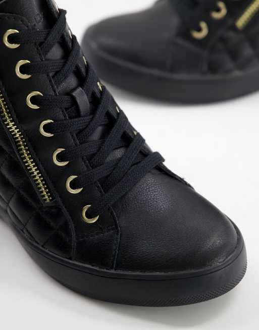 Aldo wedge sneakers store black