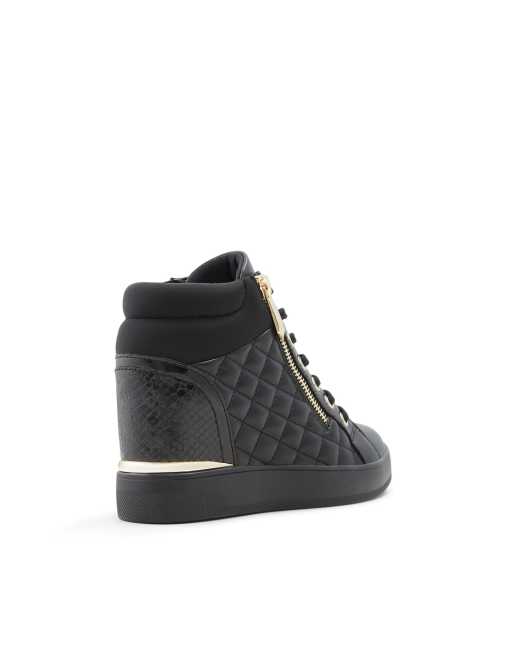 Faux fur wedge on sale sneakers