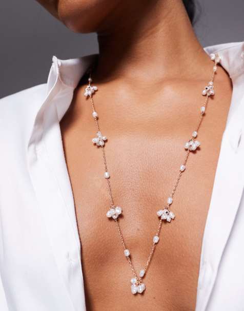 ALDO - Aldersgate - Lange schakelketting met madeliefjes in goud - view 1