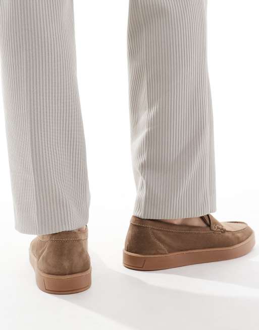 ALDO Alfie casual faux leather loafers in beige | ASOS