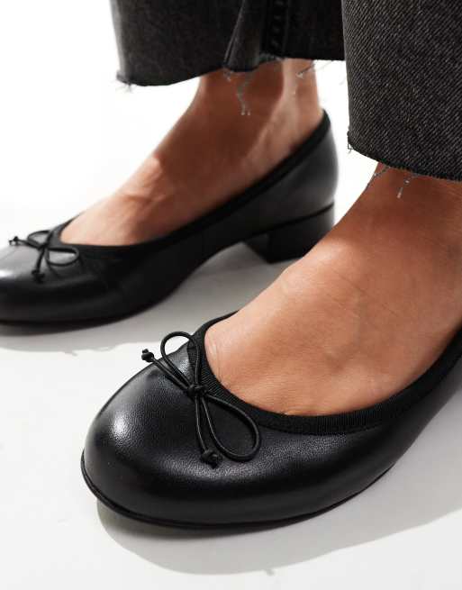 ALDO - Aliette - Ballerine nere in pelle con tacco basso, 2 di 4