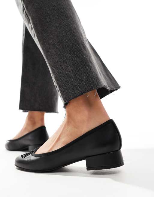 ALDO - Aliette - Ballerine nere in pelle con tacco basso, 3 di 4