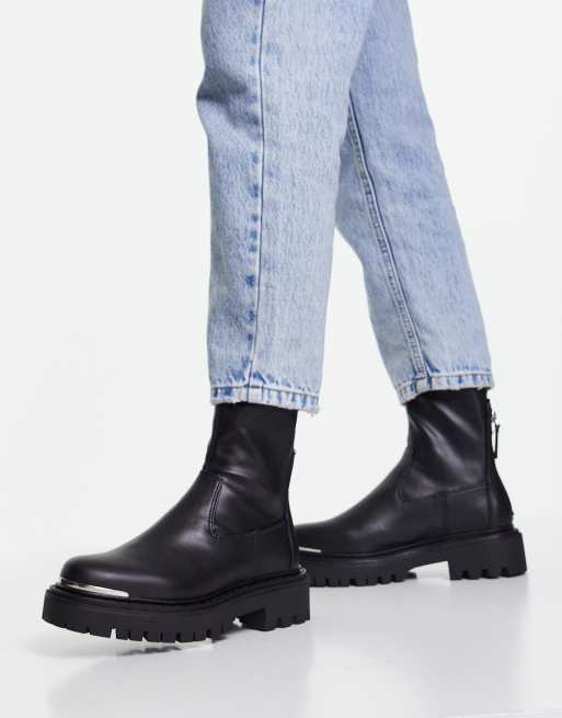 ALDO Alima chunky chelsea boots with zip detail in black