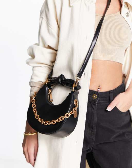 ALDO Allina mini bag with knot detailing in black | ASOS