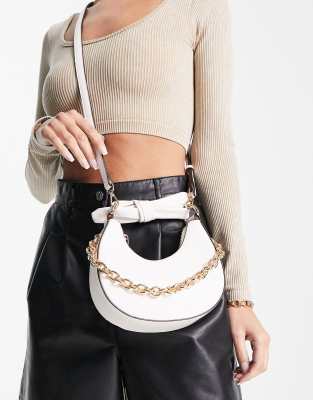 ALDO Allina mini bag with knot detailing in off white ASOS