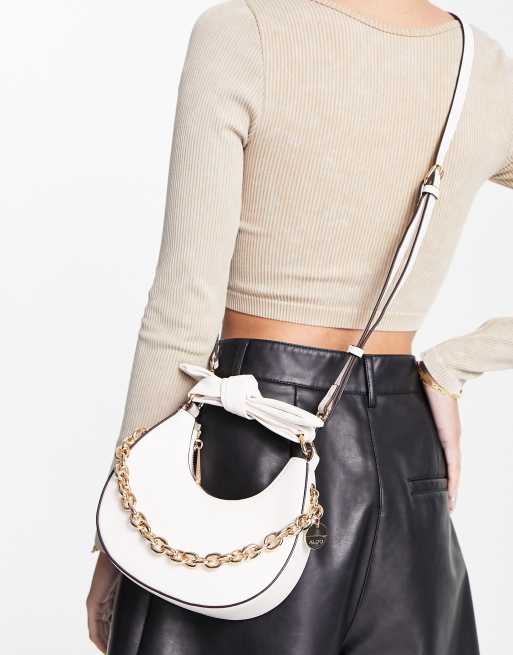 ALDO Minimal Shoulder Bag With Faux Fur Pom, ASOS