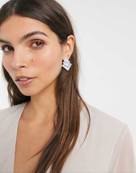 ALDO - Ambercroft - Boucles d'oreilles tendance ornées de cristaux - Argenté