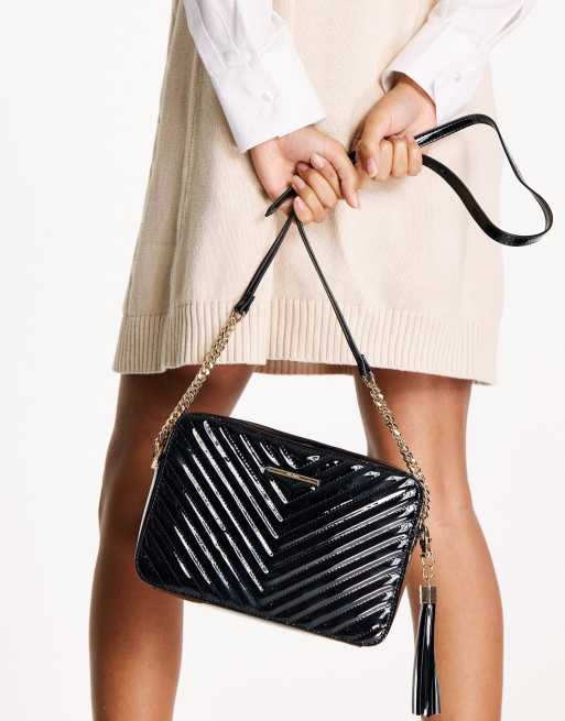 ALDO Andressera across body bag in black chevron