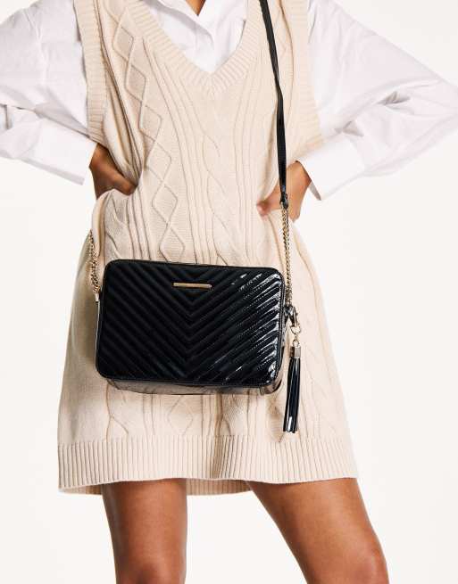 ALDO - Andressera - Crossbody tas met zigzagmotief in zwart