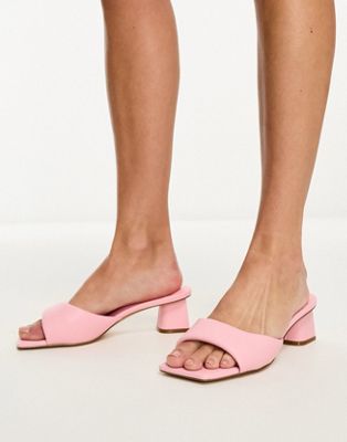 ALDO Aneka mid heeled mules in pink