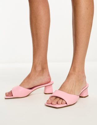 ALDO Aneka mid heeled mules in pink