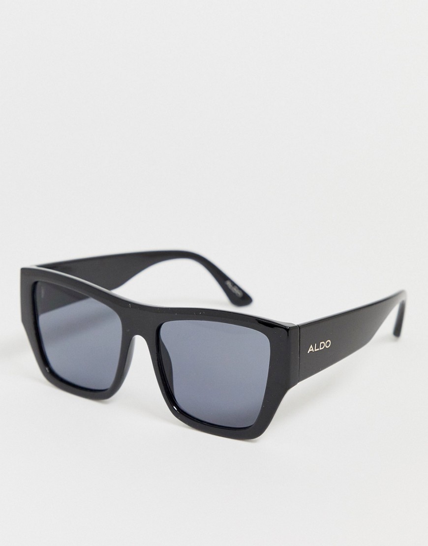 Aldo Angular Chunky Sunglasses-Black
