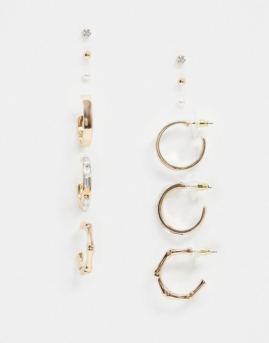 ALDO - Argentea - Multipakke med hoop-øreringe i guld