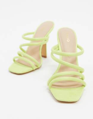 aldo neon green heels