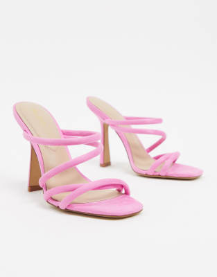 pink strappy heels