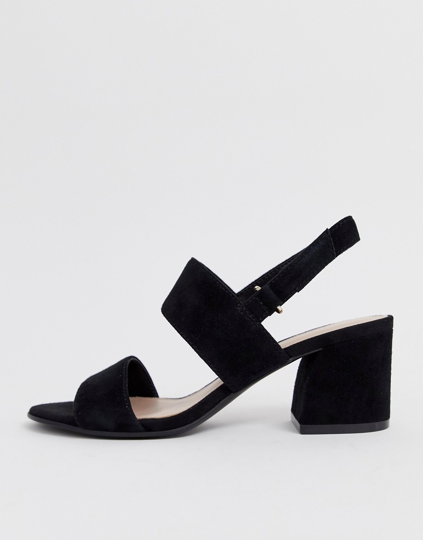ALDO - Arievia - Suède sandalen met blokhak in zwart