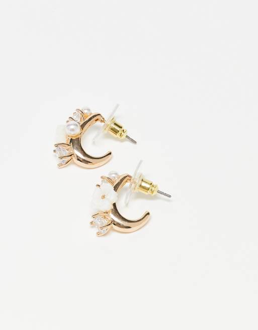 ALDO - Arluna - Set van 3 paar oorbellen met bloemen in goud, 3 van 3