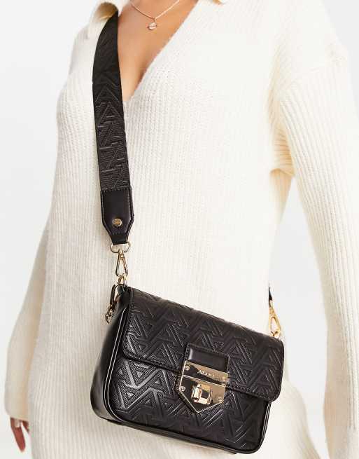 ALDO Aroinad cross body bag in black monogram | ASOS