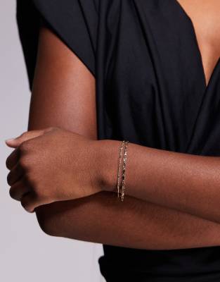 ALDO ALDO aseli 2 pack of chain bracelets in gold plated