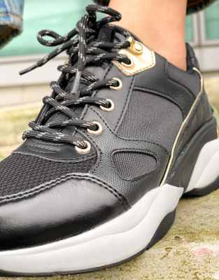 gold chunky sneakers