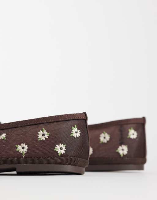 Aldo – Aurabella – Bruna, blommiga ballerinaskor i mesh , 4 av 4