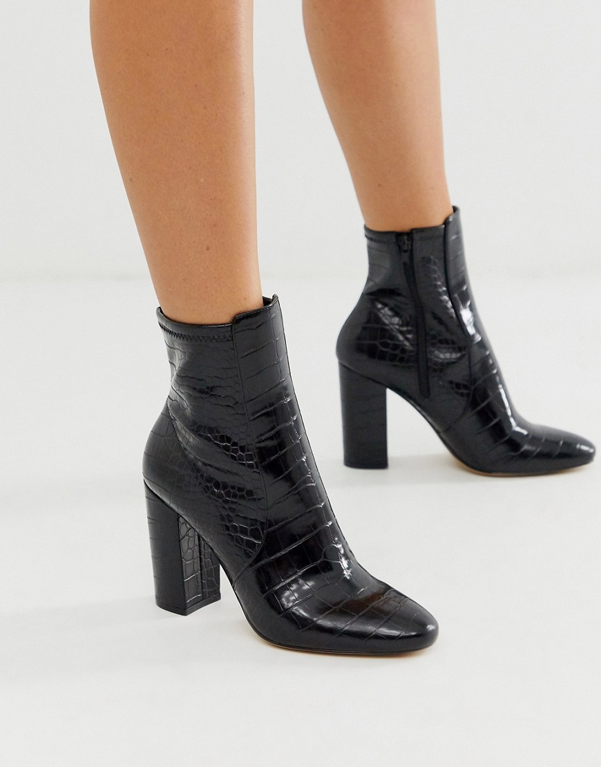 ALDO – Aurella – Svarta boots med blockklack