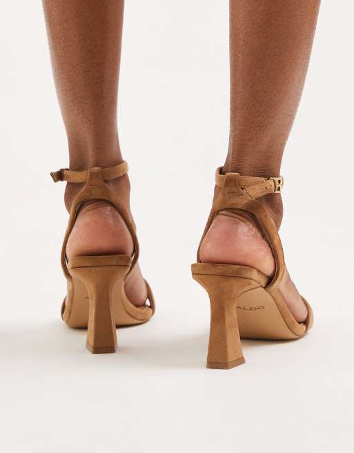 Aldo Austorai heeled sandal in brown suede, 3 of 4