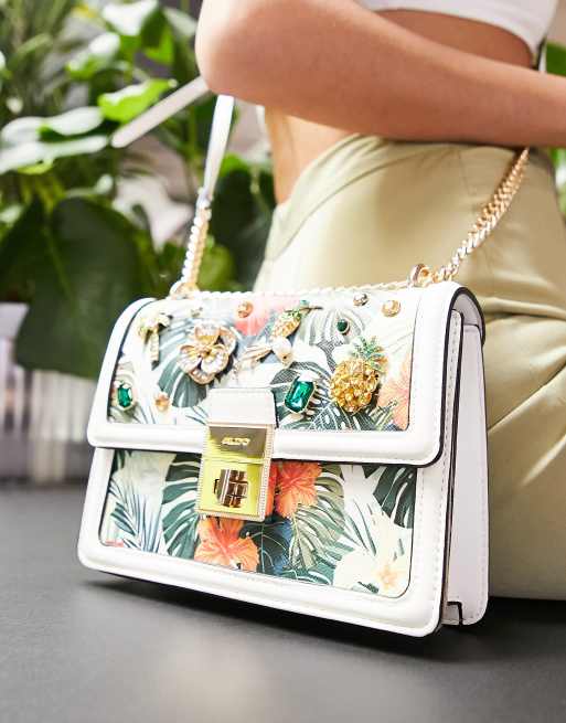 ALDO Ballia cross body bag in embellished tropical print