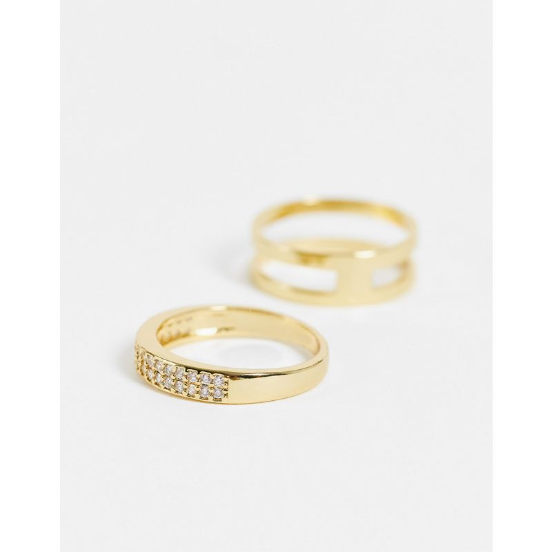 Donna 0lXT5 ALDO - Banset - Confezione multipack di anelli a fascia color oro con cristalli