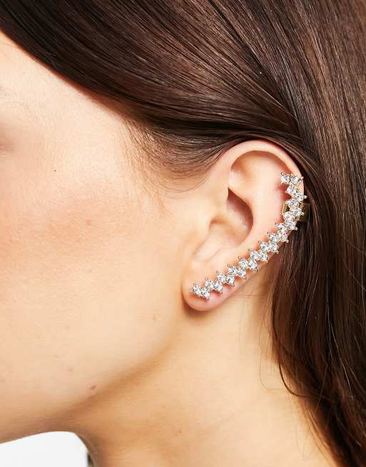 ALDO - Barbaiana - Orecchino ear cuff appariscente con cristalli trasparenti