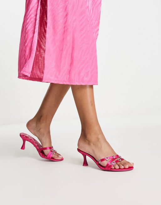 Fuchsia pink outlet mules