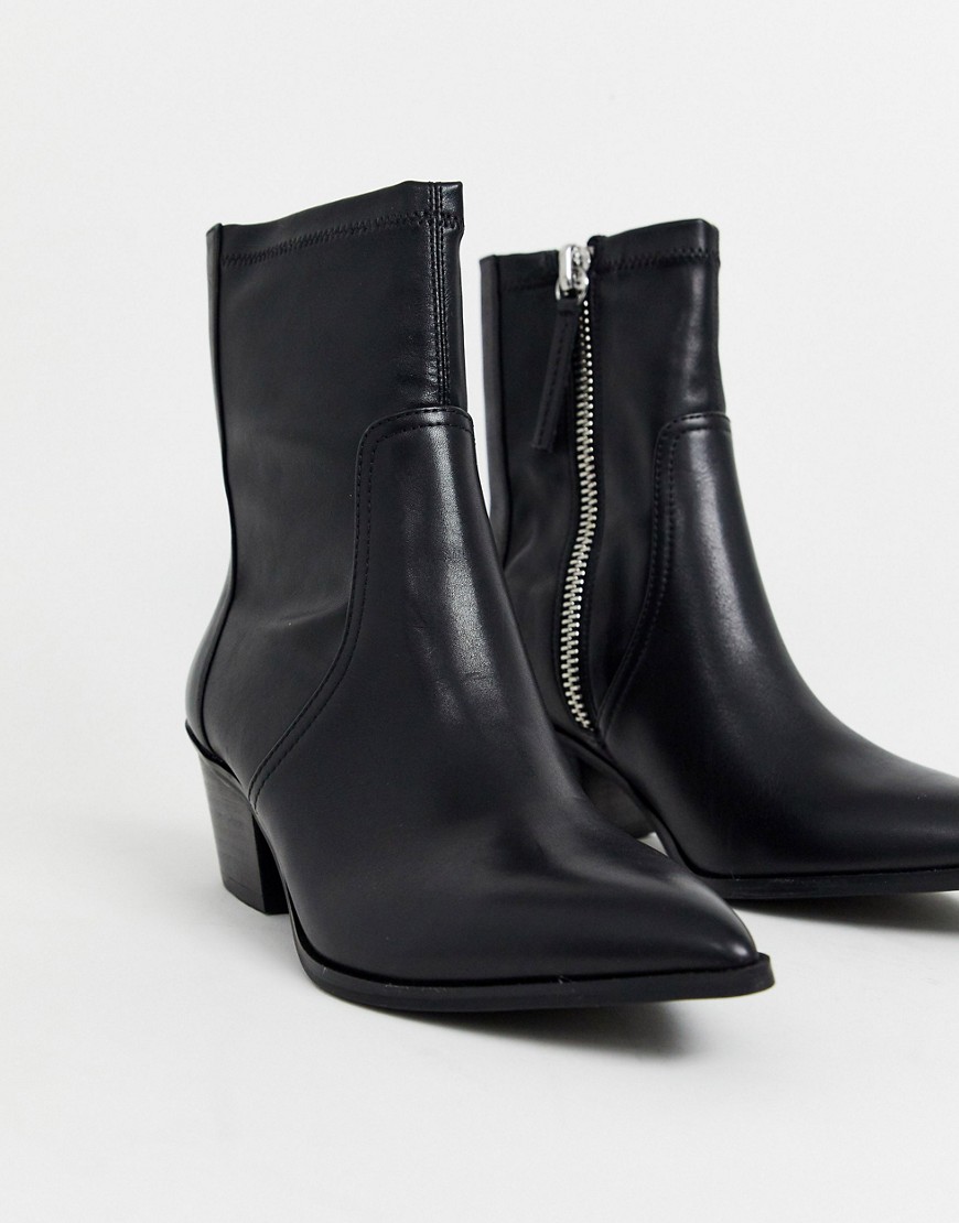 ALDO Batis stretch leather western sock boot-Black