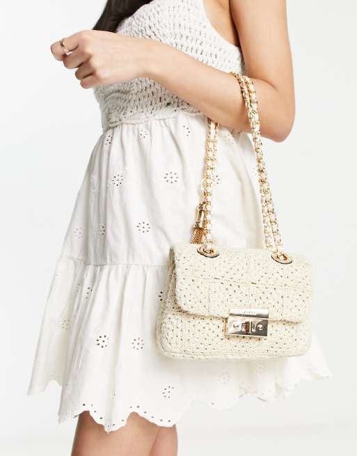 ALDO – Bearbury – Beżowa szydełkowana torebka crossbody , 2 z 4