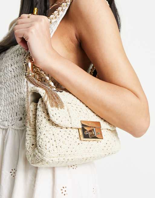 Dark Beige Crochet Bag Shoulder Handbags Best Seller Knit 