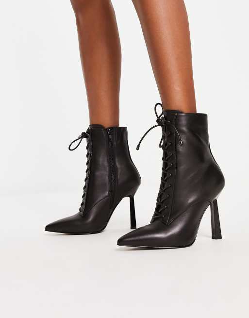 Aldo black shop lace up heels