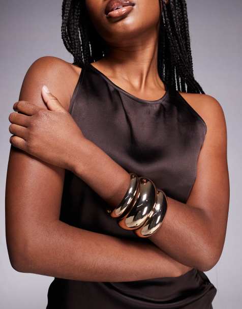 ALDO - Bena - Pakke med 3 par guldfarvede og chunky armbånd - view 1