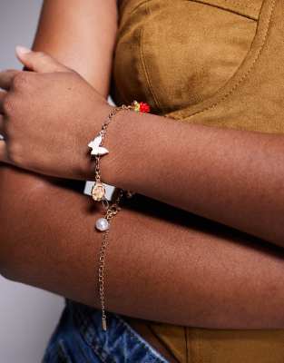 ALDO - Berrylove - Armband in Gold-Optik mit Erdbeer-Anhänger-Rot