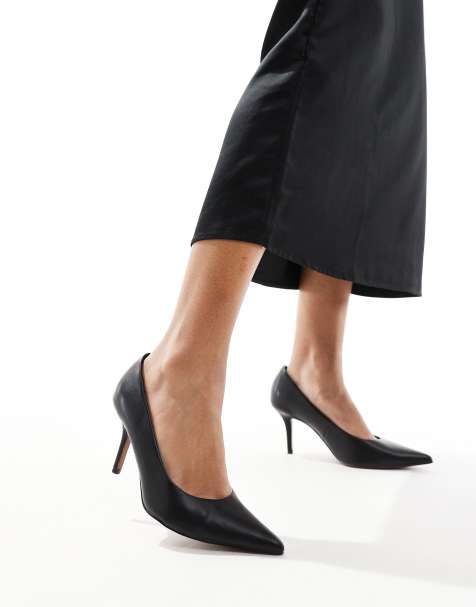 ALDO Bialle slingback heels in black leather - view 1