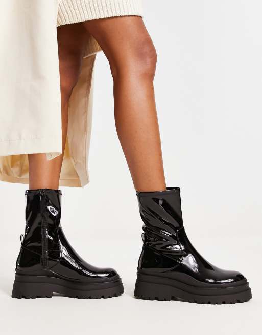 Aldo patent leather booties sale