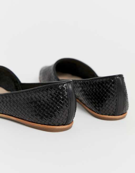 ALDO – Blanchette – Czarne płaskie buty ze skóry, 3 z 4