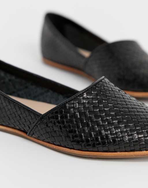 ALDO – Blanchette – Czarne płaskie buty ze skóry, 4 z 4