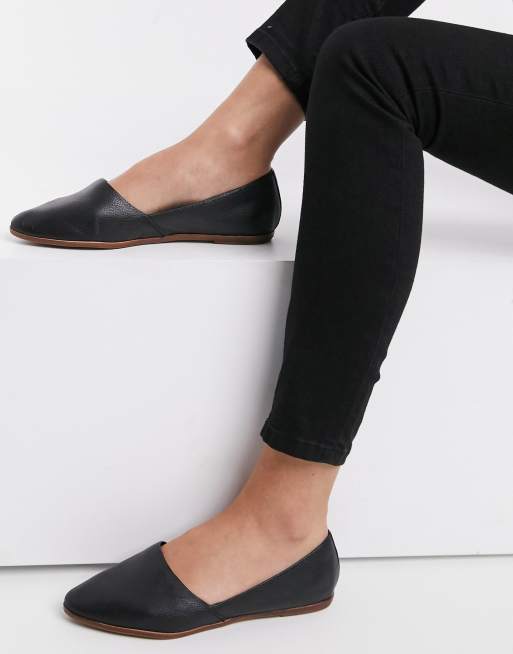 Aldo blanchette black 2024 leather flat shoes